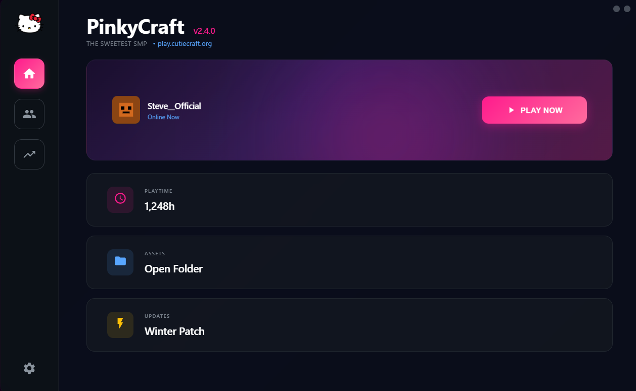 PinkyCrafts launcher screenshot